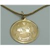 Image 2 : #9 10K Gold Necklace w/ Taurus Pendant 5 Grams