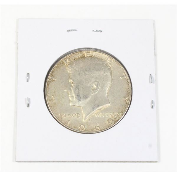 #55 United States 1969 Half Dollar Silver Coin