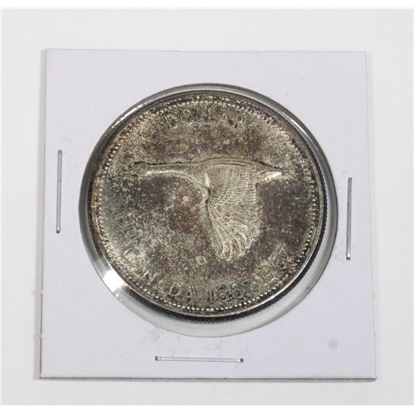 #59 1967 Canadian $1 Dollar Silver Coin Goose