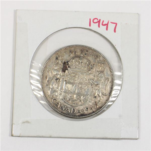 #71 1947 Fifty Cents Canada Silver Coin