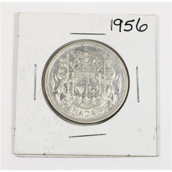 #74 1956 Fifty Cents Canada Silver Coin