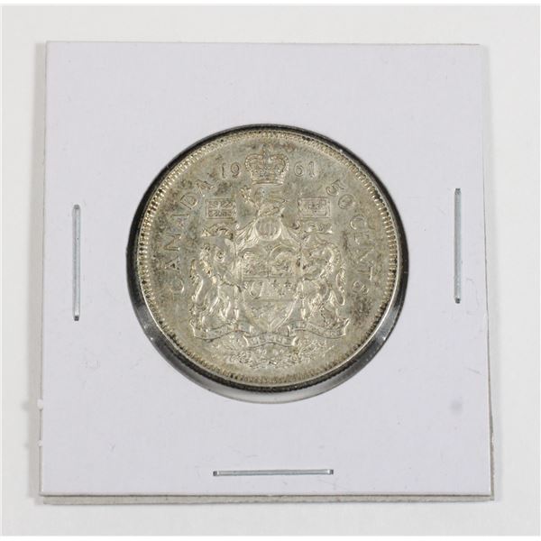 #77 1961 Fifty Cents Canada Silver Coin