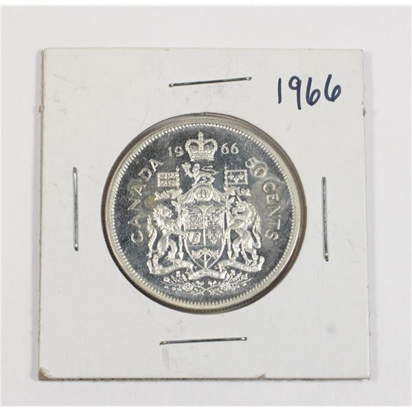 #80 1966 Fifty Cents Canada Silver Coin