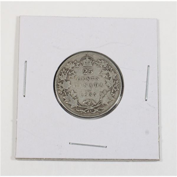 #87 1935 Canada 25 Cents Quarter Silver Coin