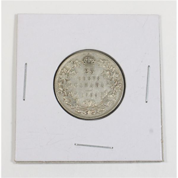 #88 1936 Canada 25 Cents Quarter Silver Coin