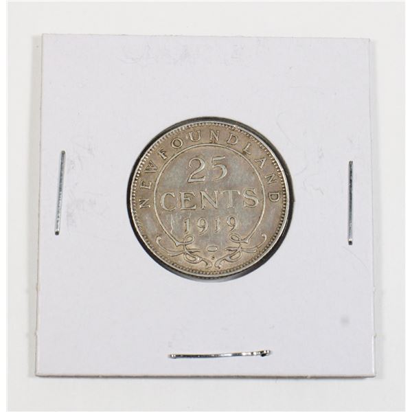 #103 1919 50 Cents Newfoundland Silver Coin