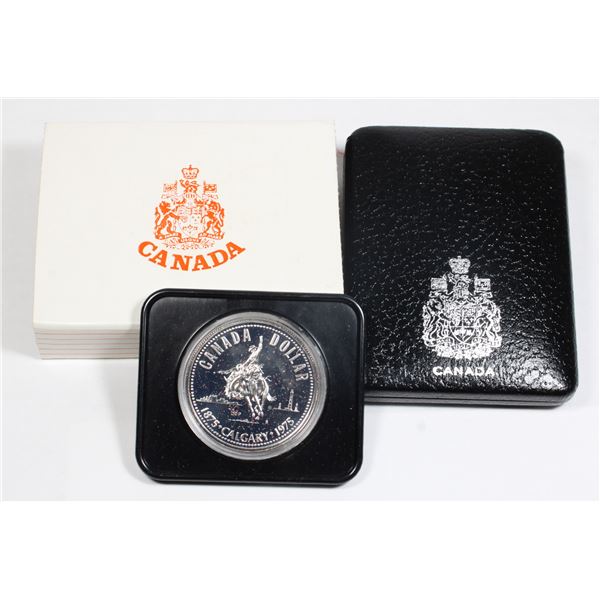 #115 1975 Canada Dollar Cased Calgary Design