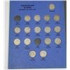 Image 2 : #128 33 Canadian Silver Dimes in Whitman 9066