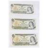Image 1 : #142 1973 Canada $1 One Dollar Bill QEII Lot of 3