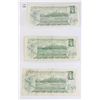 Image 2 : #142 1973 Canada $1 One Dollar Bill QEII Lot of 3