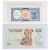 Image 1 : #143 Egypt 10 + 50 Plastres Bill Banknotes