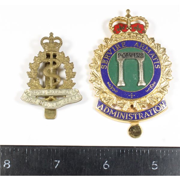 #201 Canadian Military Administration +RCAMC Badge