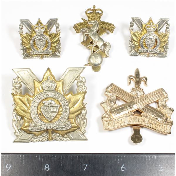 #202 Lot The Perth Regiment Cap badge + Collars w/