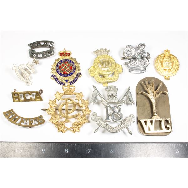 #204 Large Lot British Canadian Military Insignia