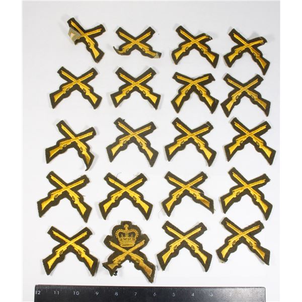 #231 Large lot 20 Crossed Rifle Marksman Patches