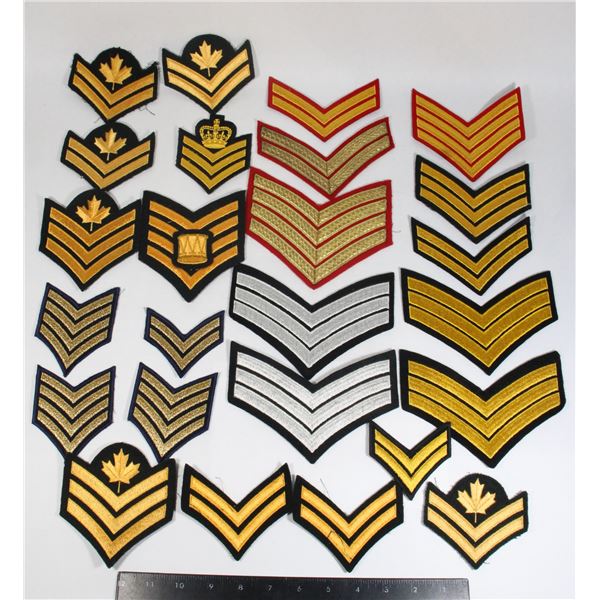 #240 25 Canadian Military Chevron Rank Insignia