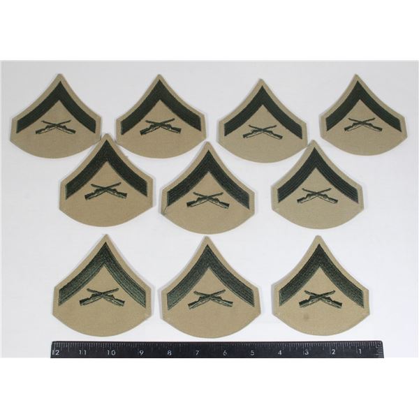 #242 Lot of 10 United States Army Chevron Insignia