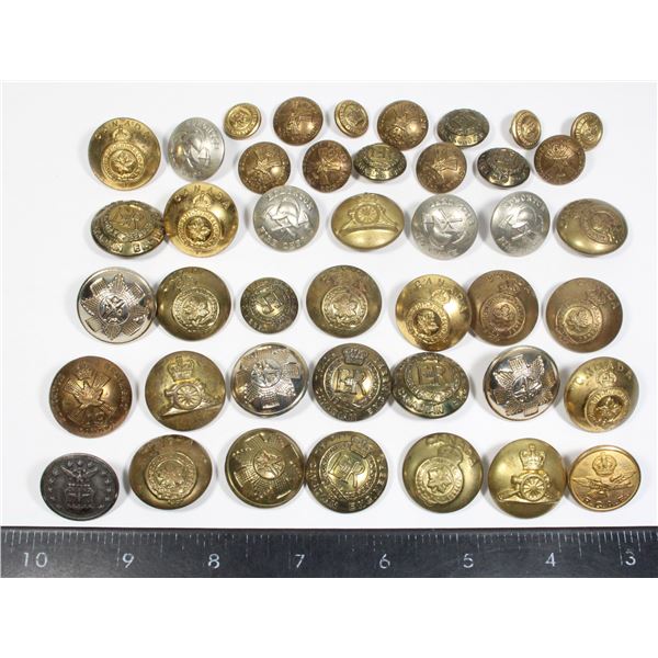 #245 43 WW2 + Assorted Era Military Buttons