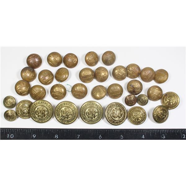 #249 34 WW2 Canadian Army Buttons and Assorted