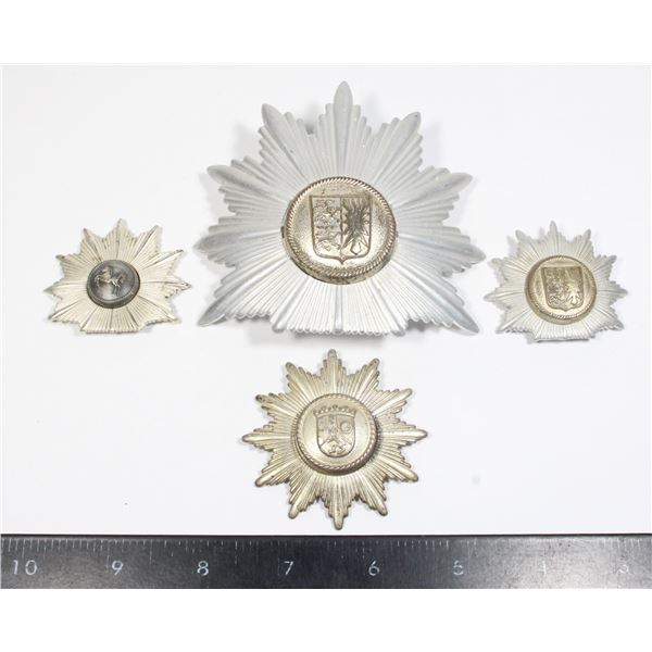 #258 German Polizei Police Cap Badge Lot
