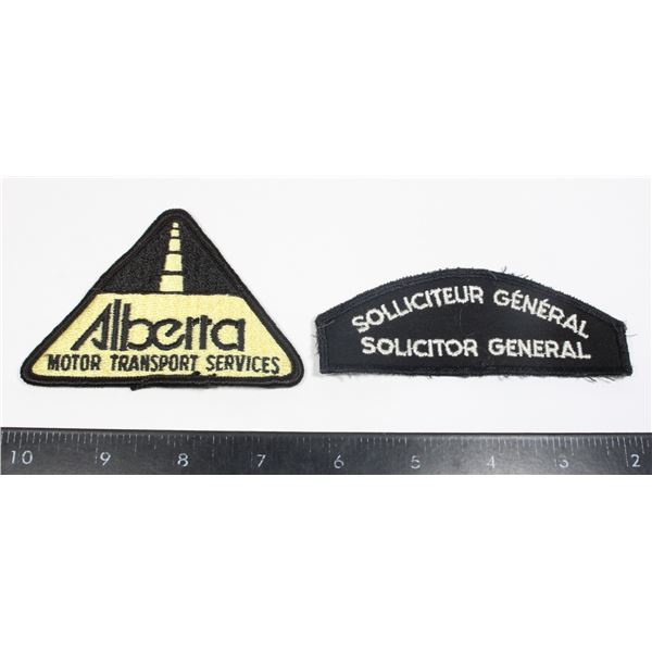 #259 Lot of 2 Alberta Law Enforcement Insignia