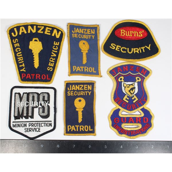 #267 Lot of 6 Assorted Security Forces Patches