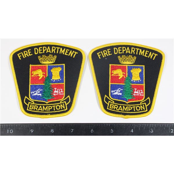 #270 Pair Brampton Ontario Fire Department Patch