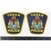 Image 1 : #273 Pair Taber Police Shoulder Title Patch Set