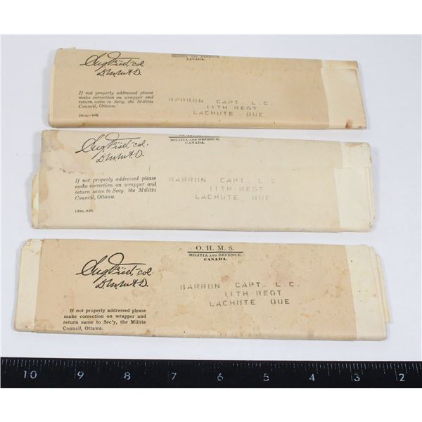 #296 Early 1900's Canadian Military Documents