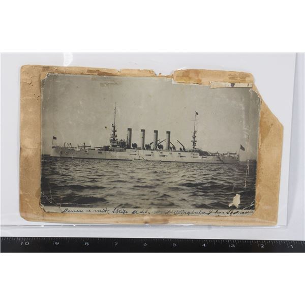 #299 1901 USS West Virginia Cruiser Ship Photo