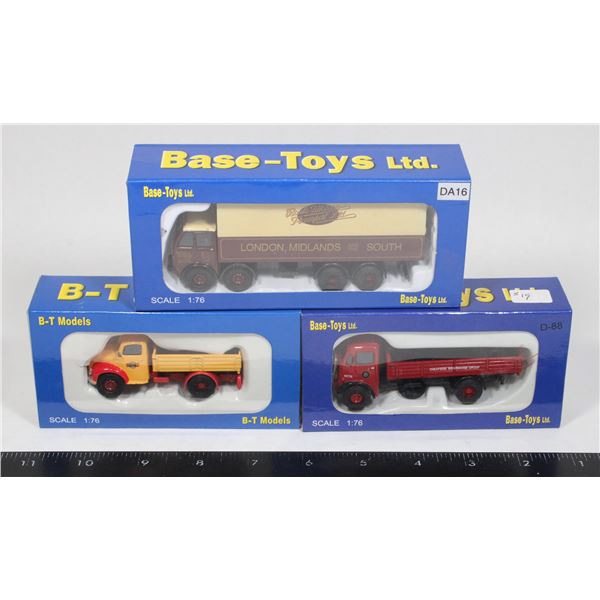 #375 1:76 Diecast Vse Toys Models Lot of 3 Trucks