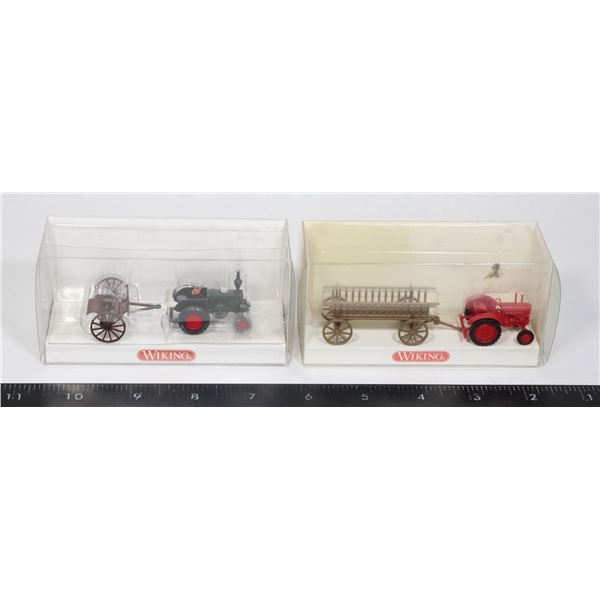 #376 1:87 Wiking Models Lot of 2 Tractors NOS