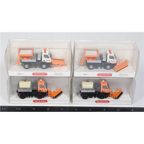 #377 1:87 Wiking Models Lot of 4 Snow Plows