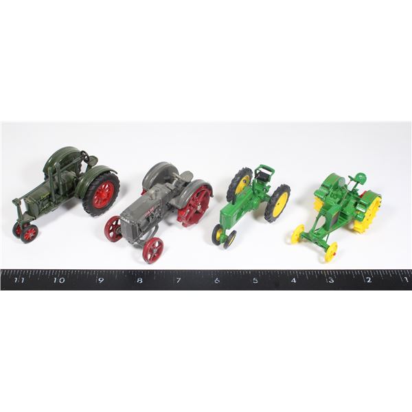 #409 4 Metal Tractors Case Ertl John Deere