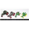 Image 1 : #409 4 Metal Tractors Case Ertl John Deere