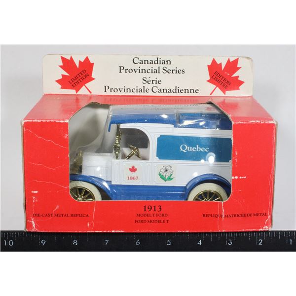 #436 Ertl 1913 Model T Ford Quebec Diecast Boxed