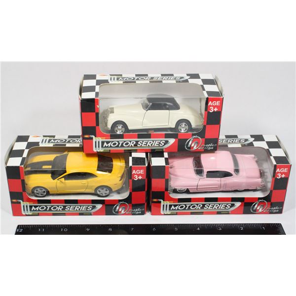 #442 Lot of 3 Motor Series Diecast Boxed Vehicles