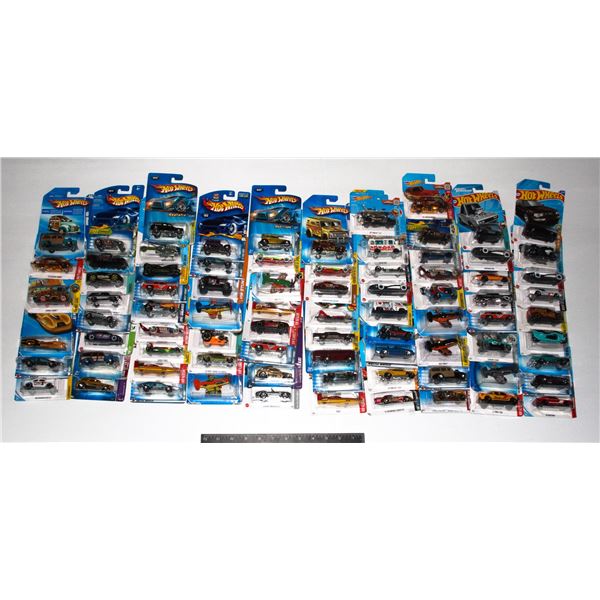 #446 Giant Lot of 80 Mattel Hot Wheels Cars Carded