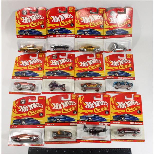 #447 Lot of 12 Mattel Hot Wheels Classics Cars