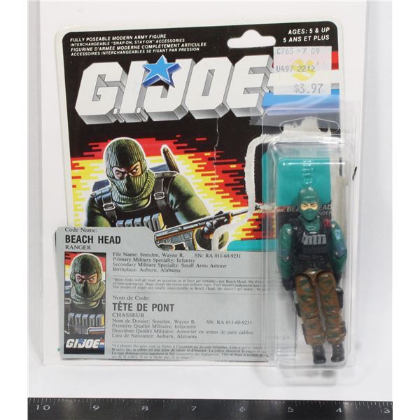 #453 G.I. Joe ARAH 1986 Beach Head figure w/ card