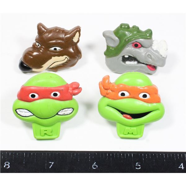 #523 Teenage Mutant Ninja Turtles 1990 Ring Set