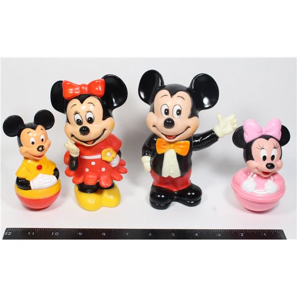 #534 Vintage Disney Mickey Minnie Mouse Lot of 4