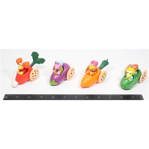 #535 1989 Mcdonalds Fraggle Rock Toy Lot of 4