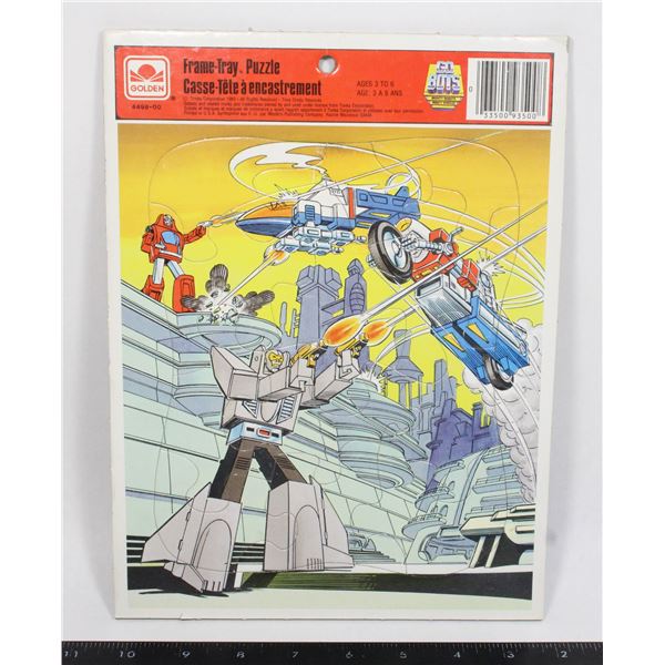 #548 1985 Golden Frame Tray Puzzle Go Bots