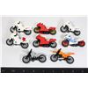 Image 1 : #589 Lot of 8 Lego Mini Figure Motorcycles