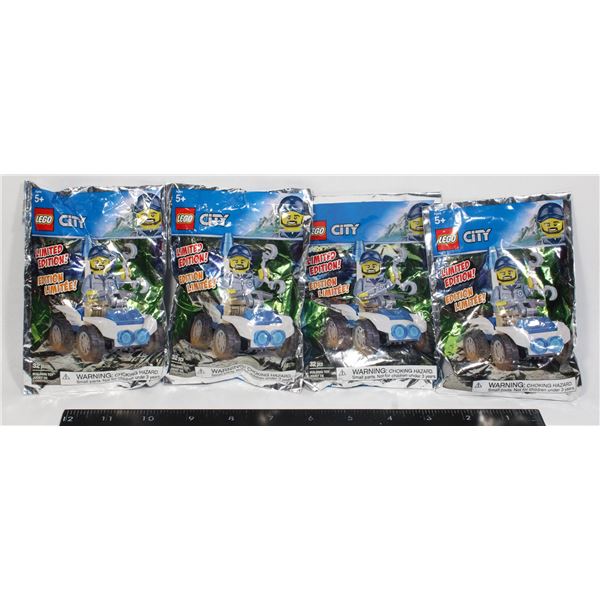 #590 Lot of 4 Sealed Lego City Mini Figure