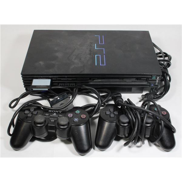#597 Sony Playstation 2 PS2 System w/2 Controllers