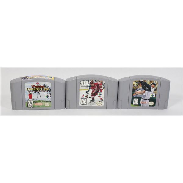 #630 Nintendo 64 N64 Sports Game Lot NHL MLB