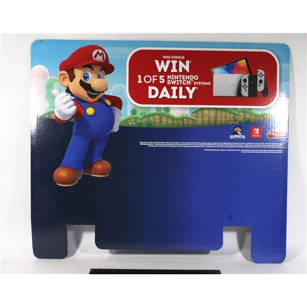#654 Nintendo Switch Mario Card Sign 25 x 21.5