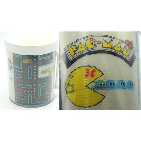 #655 1980 PAC-MAN Lenticular Moving Mug Midway